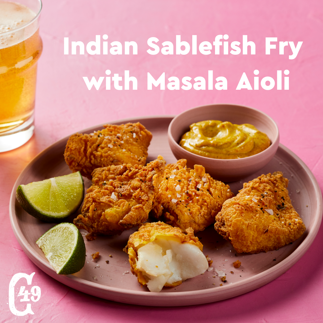 Indian Sablefish Fry with Masala Aioli