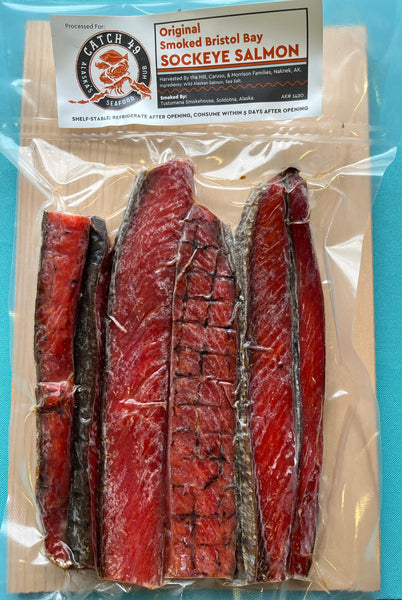 Smoked Bristol Bay Sockeye Salmon Strips